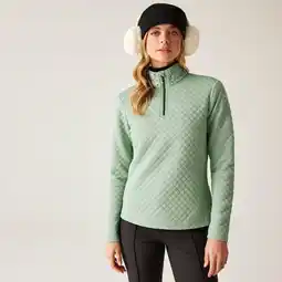 Decathlon Glamourize middenlaag isolerende actieve fleecetrui met 1/4 rits voor dames aanbieding