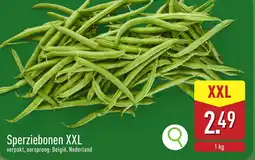 ALDI Sperziebonen XXL aanbieding
