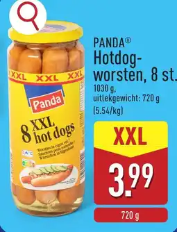 ALDI Panda Hotdog worsten, 8 st. aanbieding