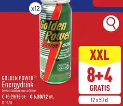 ALDI Golden power Energydrink aanbieding