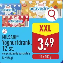 ALDI Milsani Yoghurtdrank,12 st. aanbieding