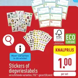 ALDI Stickers of diepvrieslabels aanbieding