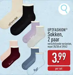 ALDI UP2FASHION Sokken, 2 paar aanbieding