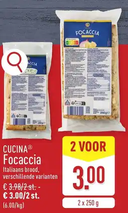 ALDI Cucina Focaccia aanbieding