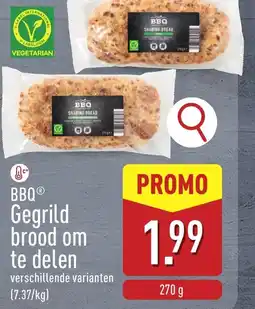 ALDI BBQ Gegrild brood om te delen aanbieding