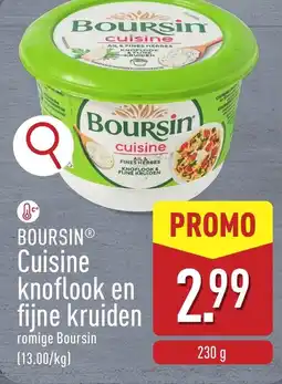 ALDI Boursin cuisine knoflook en fijne kruiden aanbieding