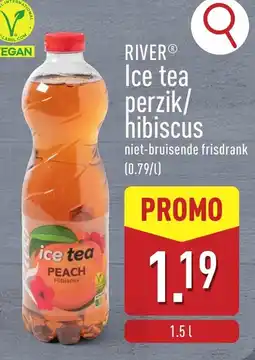 ALDI River Ice tea perzik/ hibiscus aanbieding