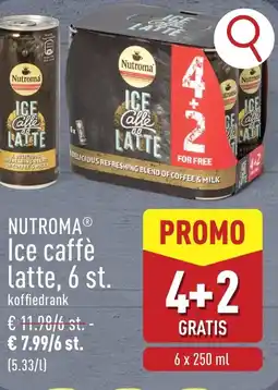 ALDI Nutroma ice caffè latte, 6 st. aanbieding