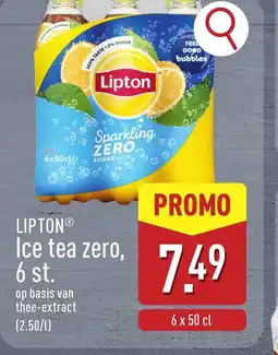 ALDI Lipton Ice tea zero, 6 st. aanbieding