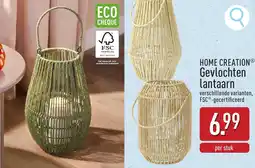 ALDI Home creation gevlochten lantaarn aanbieding