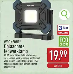 ALDI Workzone Oplaadbare ledwerklamp aanbieding