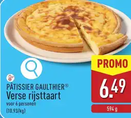 ALDI Pâtissier gaulthier Verse rijsttaart aanbieding