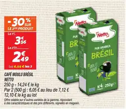 Netto Café Moulu Brésil Netto aanbieding