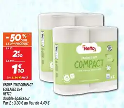 Netto Essuie Tout Compact Ecolabel 2=4 Netto aanbieding
