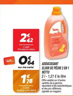 Netto Adoucissant Elixir De Pêche 2 en 1 Netto aanbieding