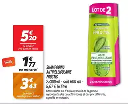 Netto Shampooing Antipelliculaire Fructis aanbieding