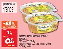 Netto Carottes Râpées Au Citron De Sicile Bonduelle aanbieding