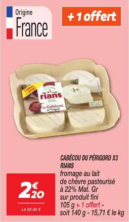 Netto Cabécou du Périgord Rians aanbieding