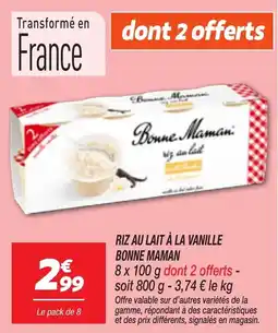 Netto Riz au lait à la vanille bonne maman aanbieding