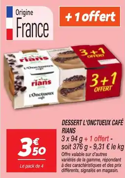 Netto Dessert L'Onctueux Cafe Rians aanbieding