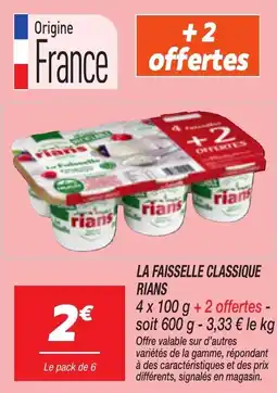 Netto La faisselle classique rians aanbieding