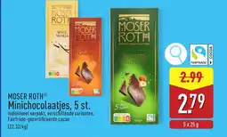 ALDI Moser roth Minichocolaatjes, 5 st. aanbieding