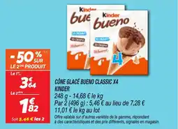 Netto Cône glacé bueno classic kinder aanbieding