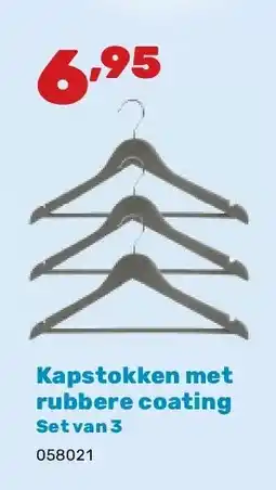Happyland Kapstokken met rubbere coating Set van 3 aanbieding