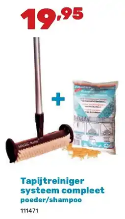 Happyland Tapijtreiniger systeem compleet poeder/shampoo aanbieding