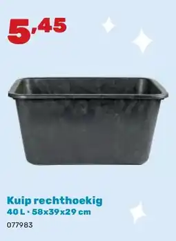Happyland Kuip rechthoekig 40 L • 58x39x29 cm aanbieding