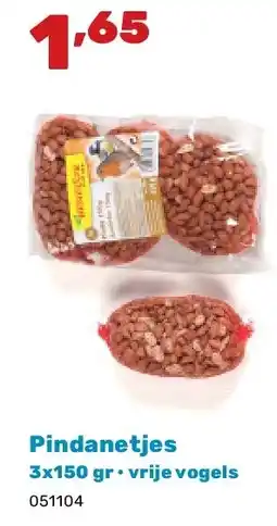 Happyland Pindanetjes 3x150 gr • vrije vogels aanbieding