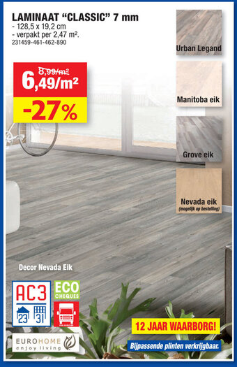 Hubo Laminaat Classic 7 mm aanbieding