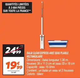 Netto Balai Clean Express Avec Seau Pliable Rectangulaire aanbieding