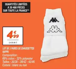 Netto Paires De Chaussettes Kappa aanbieding
