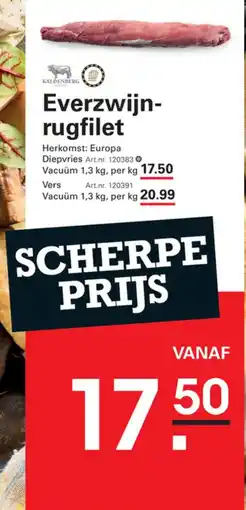 Sligro Everzwijnrugfilet aanbieding