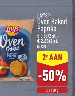 ALDI Lay's Oven Baked Paprika aanbieding