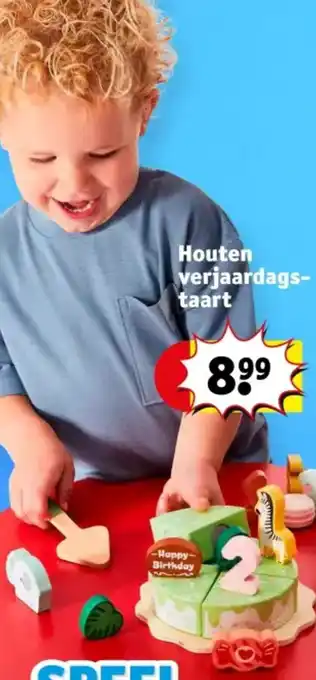 Kruidvat Houten verjaardags taart aanbieding