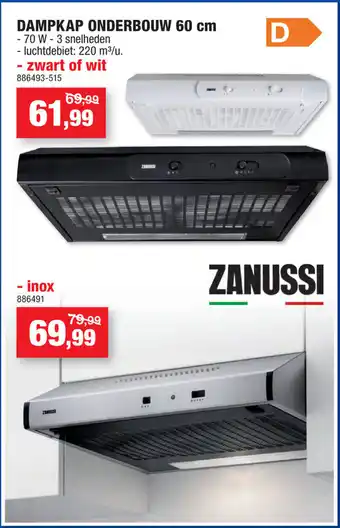Hubo Dampkap Onderbouw 60cm aanbieding