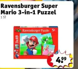 Kruidvat Ravensburger Super Mario 3 in 1 Puzzel aanbieding