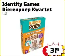 Kruidvat Identity Games Dierenpoep Kwartet aanbieding