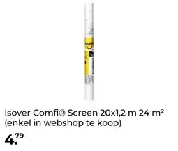 GAMMA Isover Comfi Screen 20x1,2 m 24 m² (enkel in webshop te koop) aanbieding