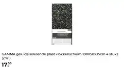 GAMMA GAMMA geluidsisolerende plaat vlokkenschuim 100X50x35cm 4 stuks (2m²) aanbieding