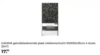 GAMMA GAMMA geluidsisolerende plaat vlokkenschuim 100X50x35cm 4 stuks (2m²) aanbieding