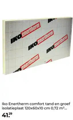 GAMMA Iko Enertherm comfort tand en groef isolatieplaat 120x60x10 cm 0,72 m² R=4,5 aanbieding