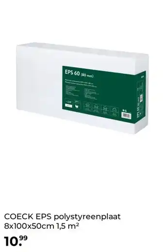 GAMMA COECK EPS polystyreenplaat 8x100x50cm 1,5 m² aanbieding