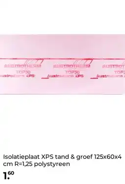 GAMMA Isolatieplaat XPS tand & groef 125x60x4 cm R=1,25 polystyreen aanbieding