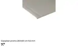 GAMMA Gipsplaat promo 260x60 cm 9,5 mm aanbieding