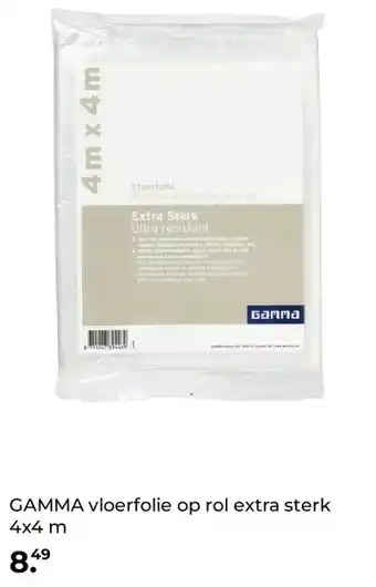 GAMMA GAMMA vloerfolie op rol extra sterk 4x4 m aanbieding
