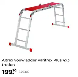 GAMMA Altrex vouwladder Varitrex Plus 4x3 treden aanbieding