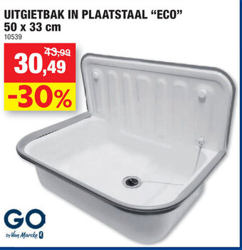 Hubo Uitgietbak in Plaatstaal Eco 50 x 33 cm aanbieding